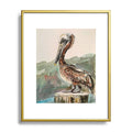 Emily Tucci Pelican Metal Framed Art Print