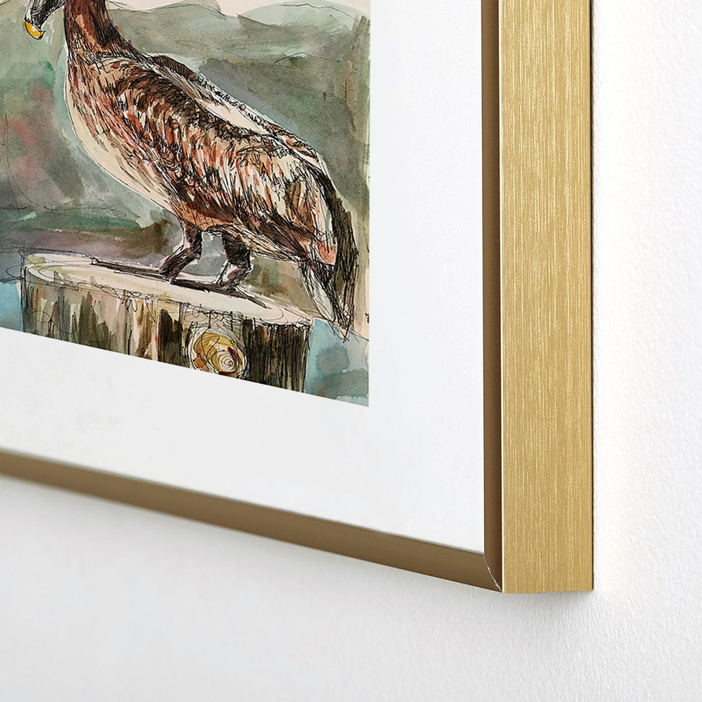 Emily Tucci Pelican Metal Framed Art Print