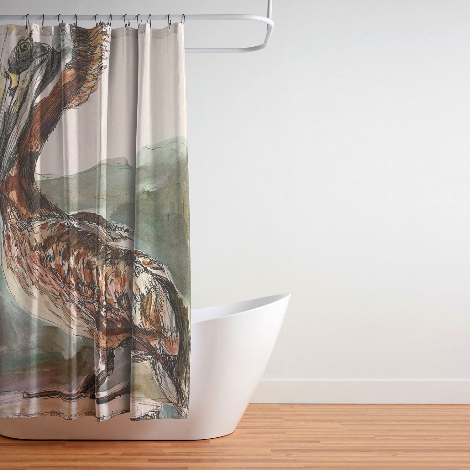 Emily Tucci Pelican Shower Curtain