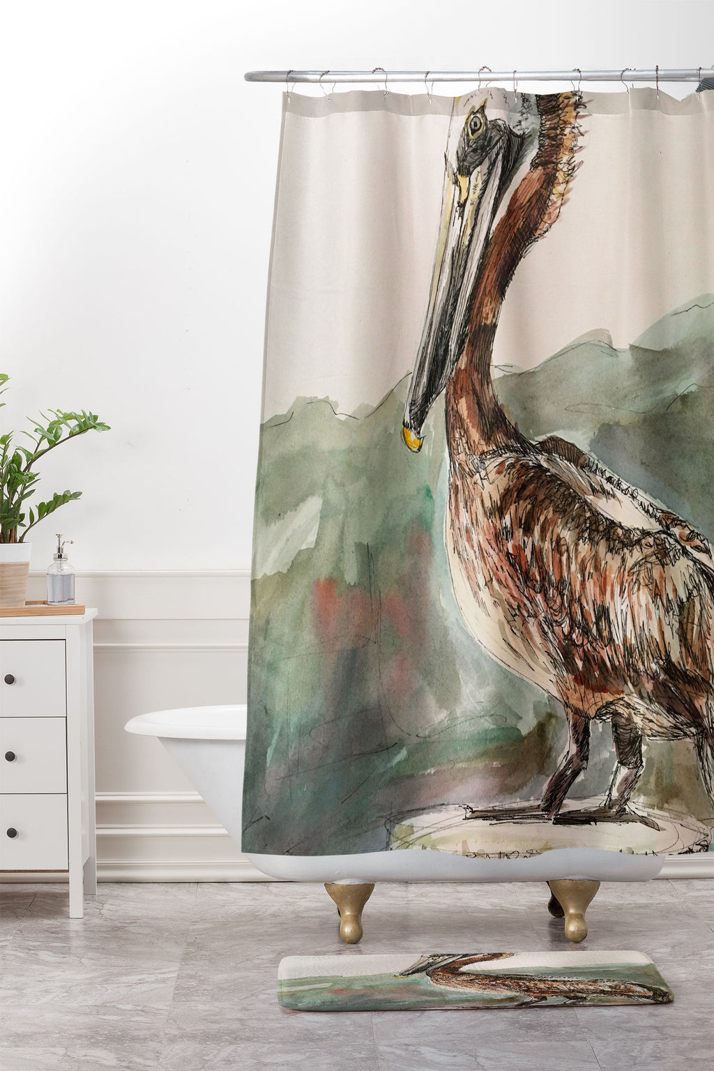 Emily Tucci Pelican Memory Foam Bath Mat