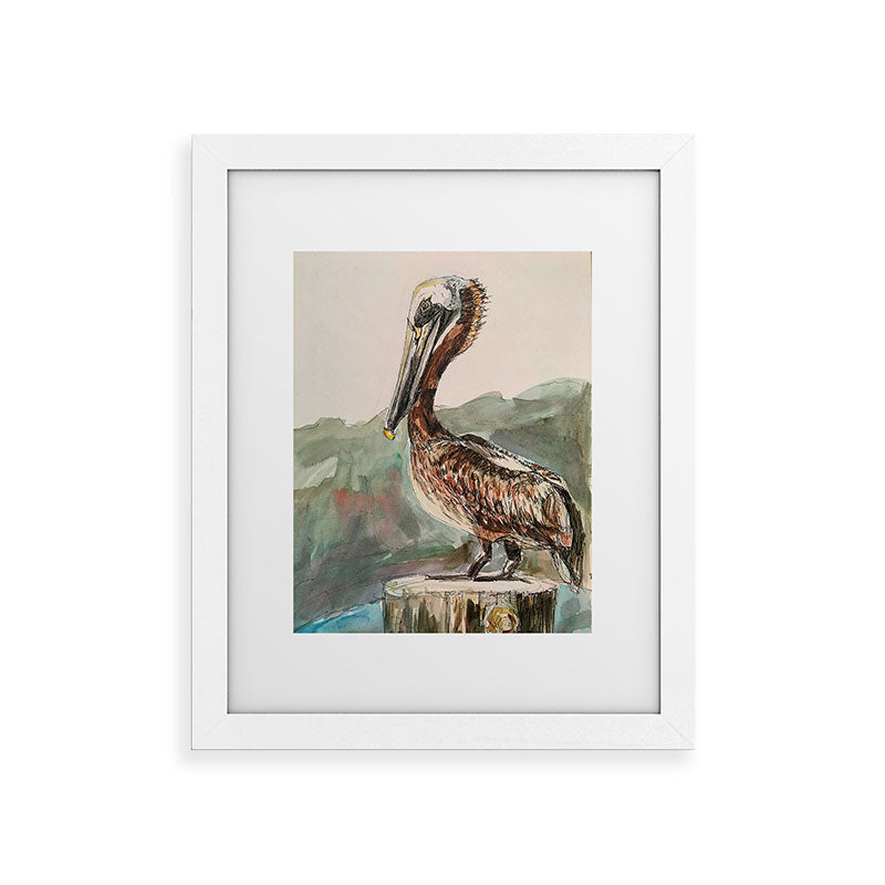 Emily Tucci Pelican Framed Art Print