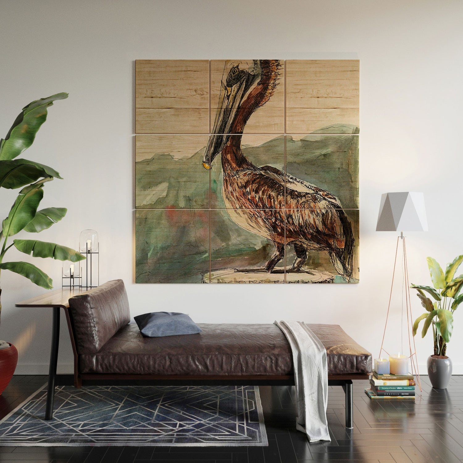 Emily Tucci Pelican Wood Wall Mural
