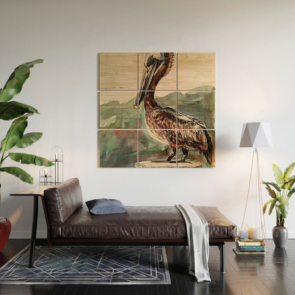 Emily Tucci Pelican Wood Wall Mural