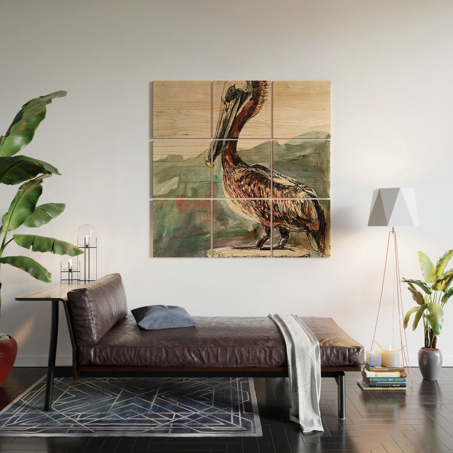 Emily Tucci Pelican Wood Wall Mural