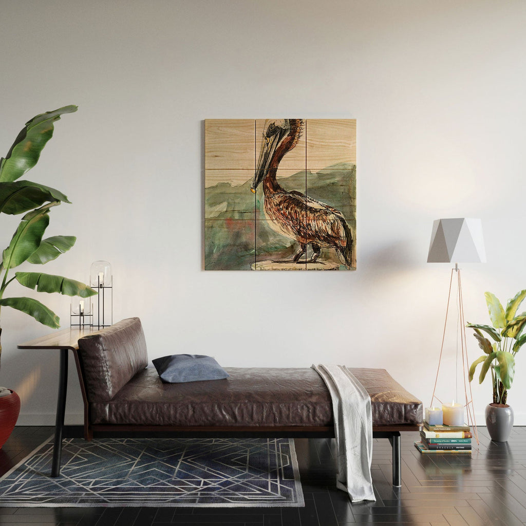 Emily Tucci Pelican Wood Wall Mural