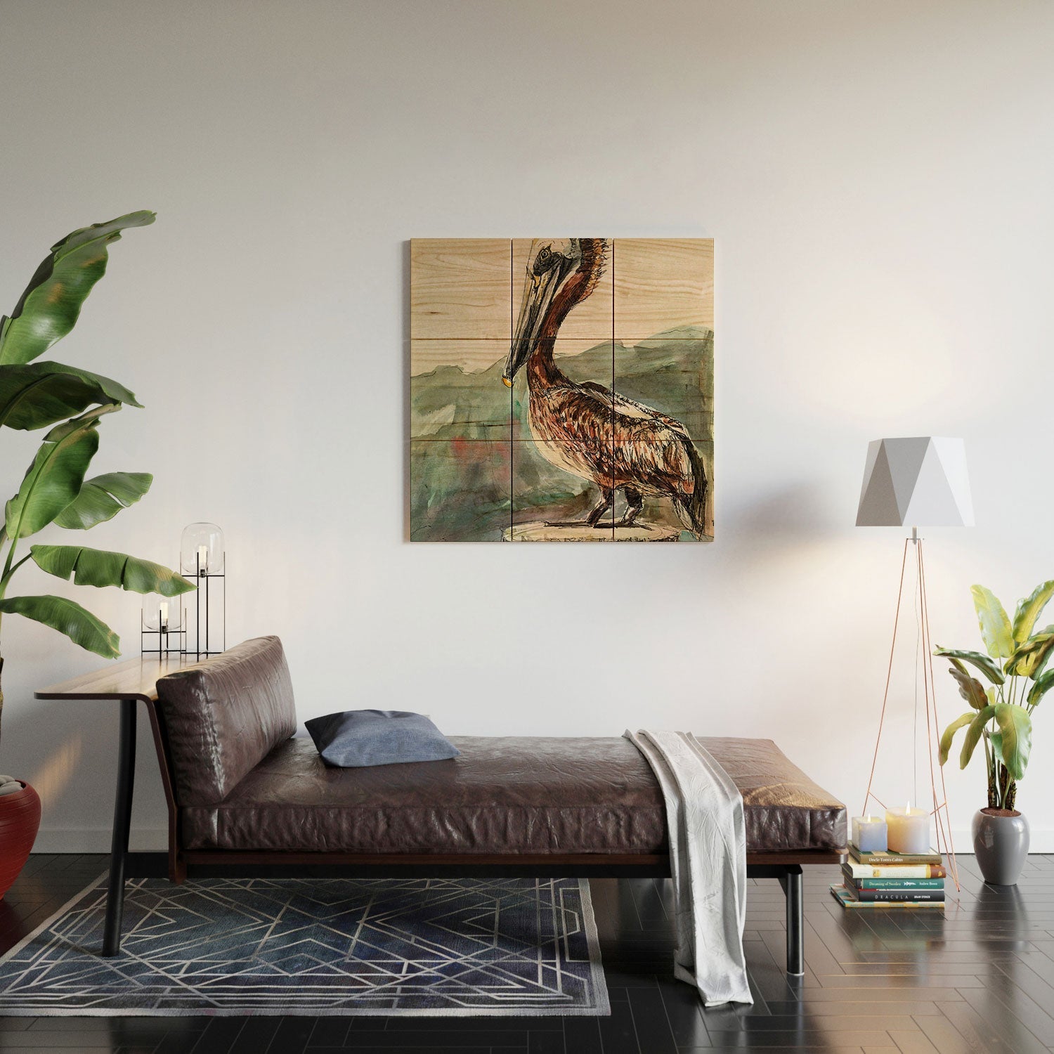 Emily Tucci Pelican Wood Wall Mural
