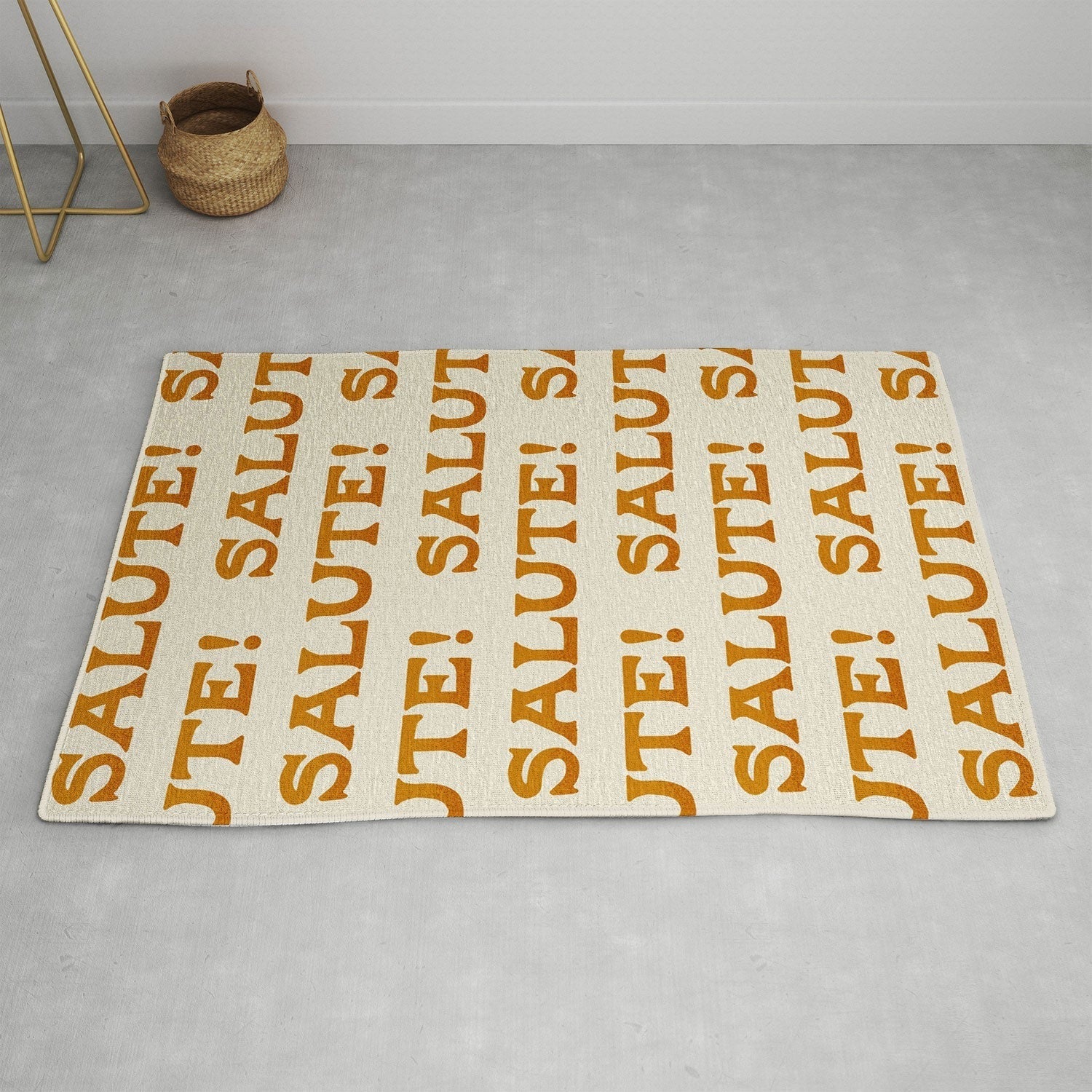 Jessica Molina Salute Gold Pattern on Cream Area Rug
