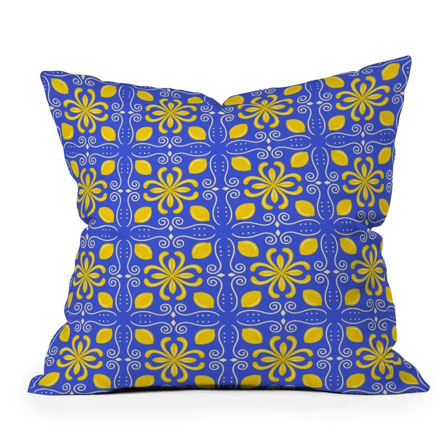 Design by Spark Dolce Vita Lemon Tile Outdoor Throw Pillow