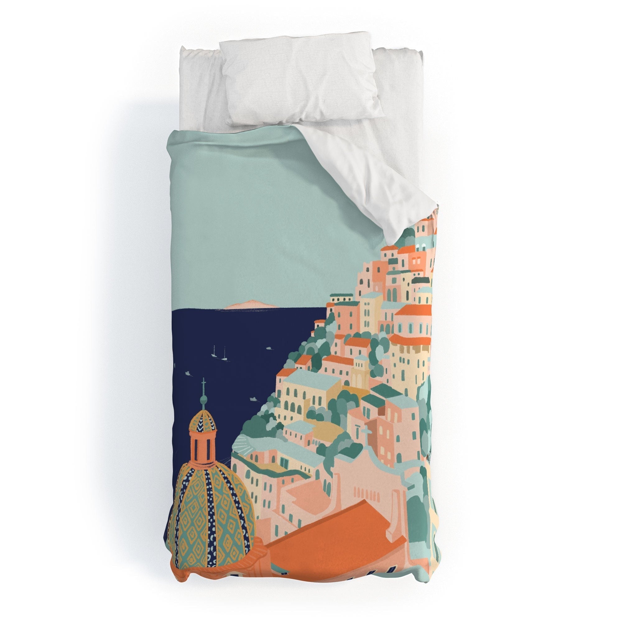 Valeria Frustaci Positano in Italy Duvet Cover