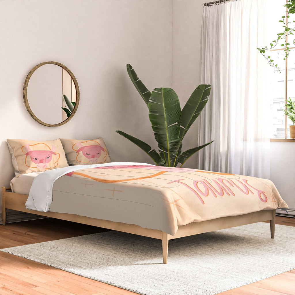 Little Om Zodiac Sign Taurus Comforter