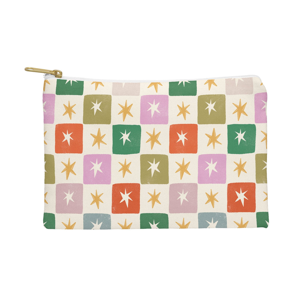 LouBruzzoni Retro Star Block Pattern Pouch