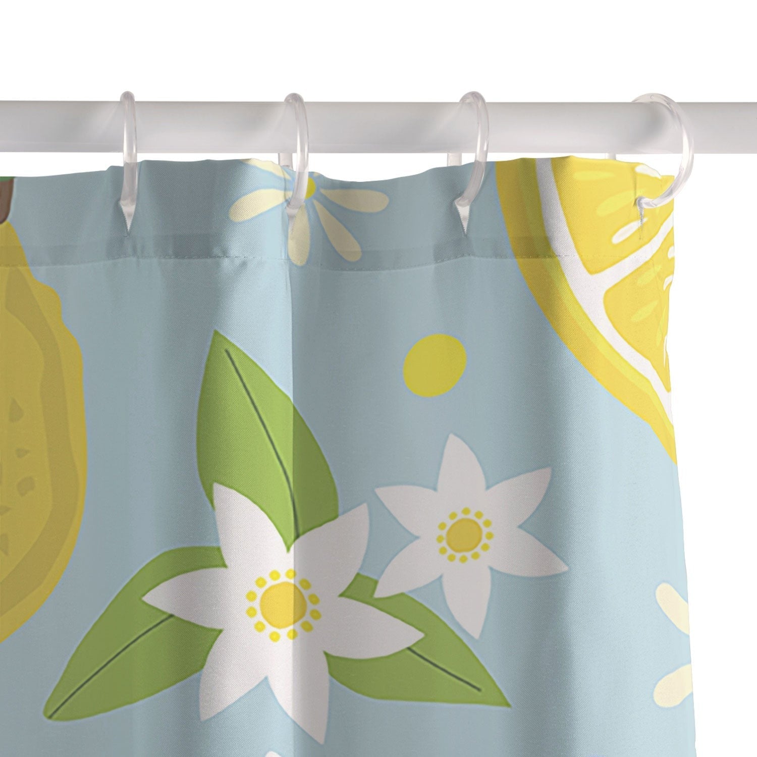 Design by Spark Lemony Fresh Florals Shower Curtain