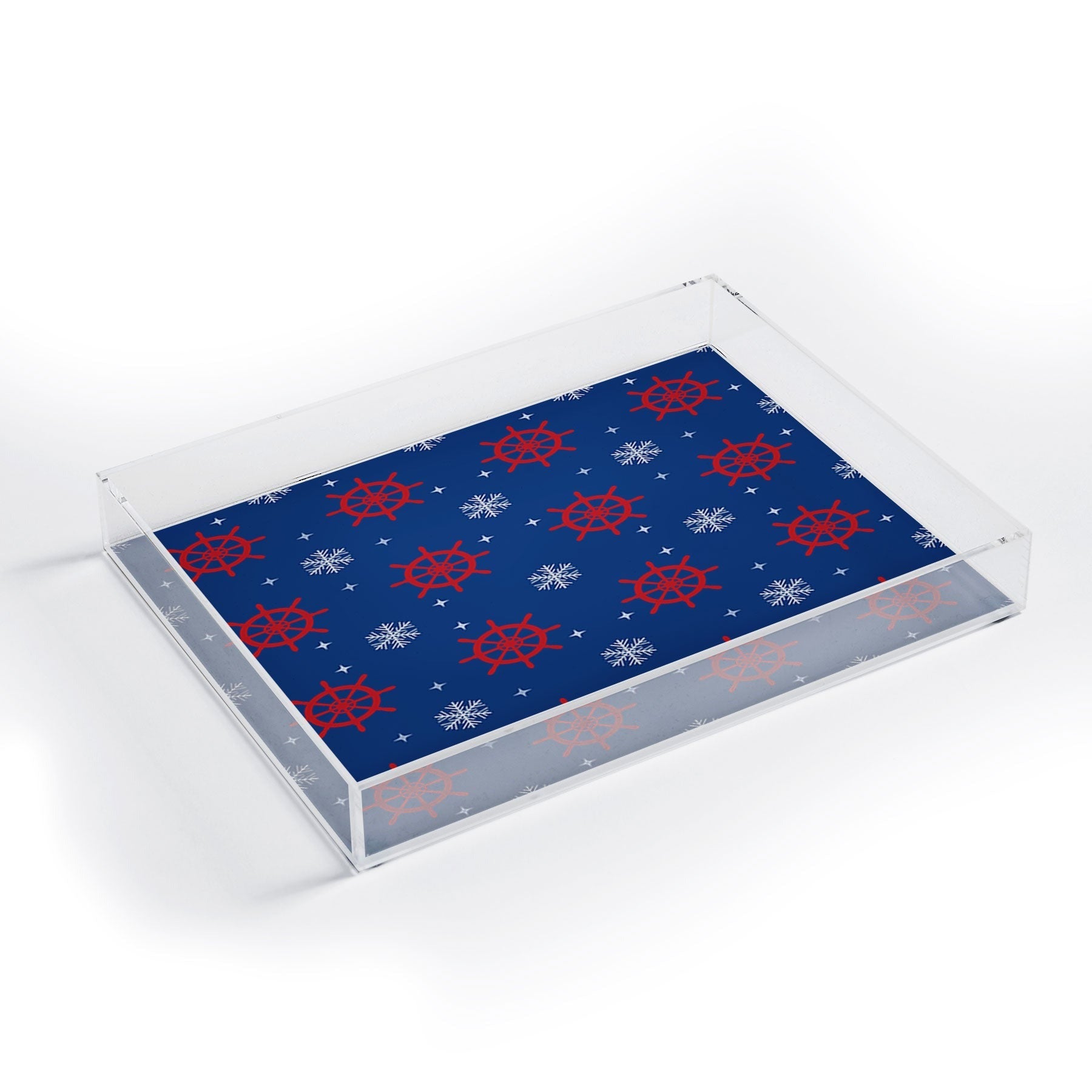 Design by Spark Holiday Helms and Snowflakes Acrylic Tray