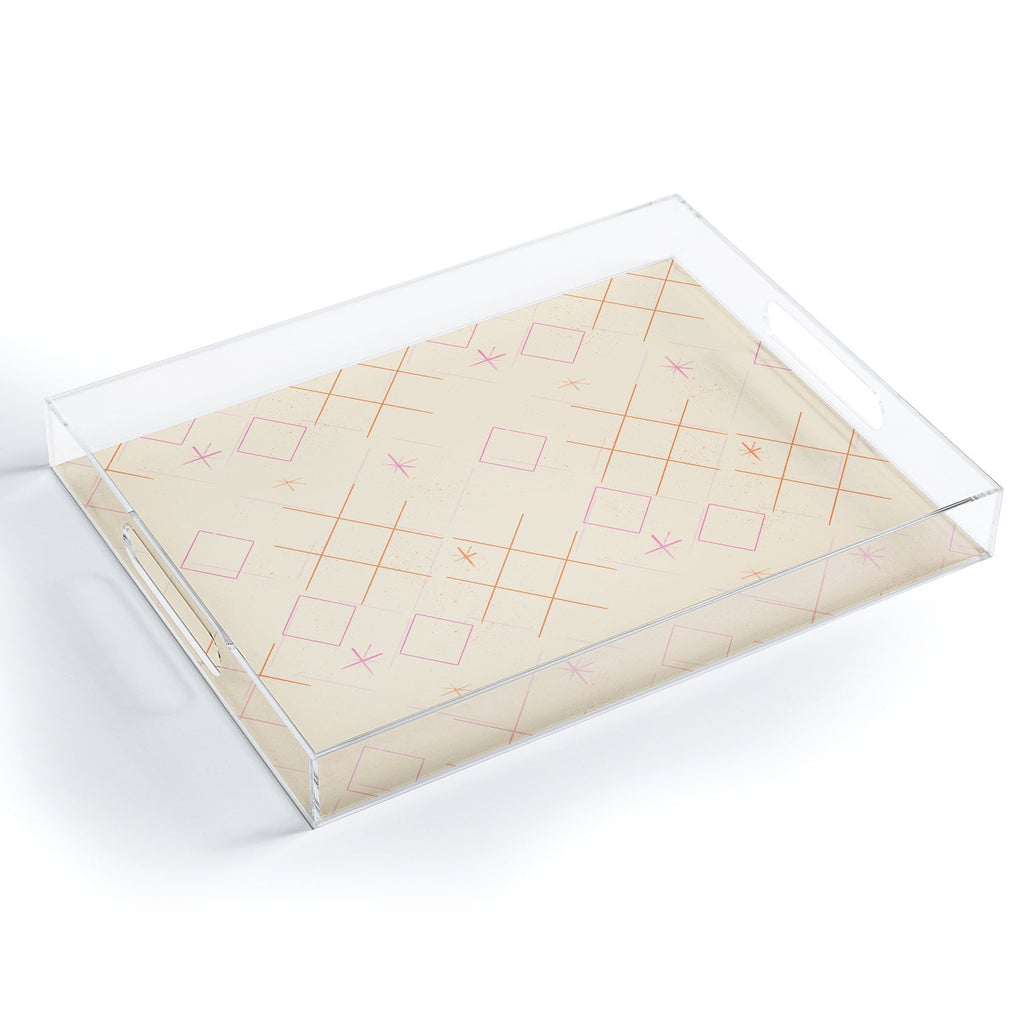 Little Om Starry Web cream Acrylic Tray