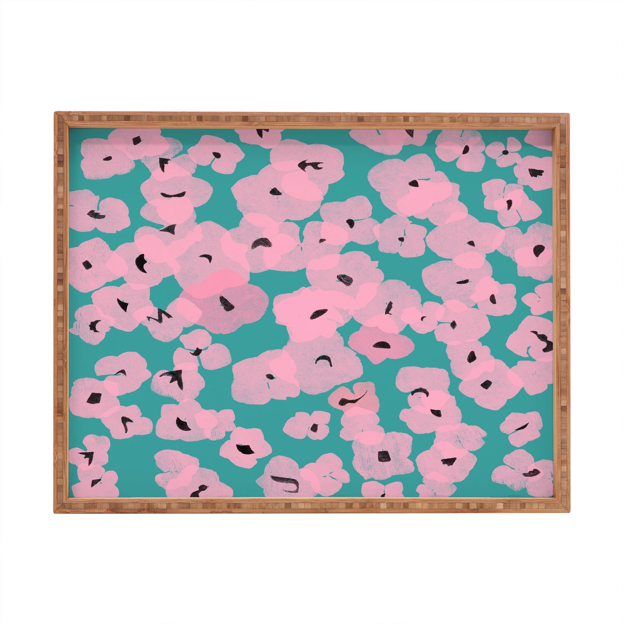 Garima Dhawan hydrangea 14 Rectangular Tray