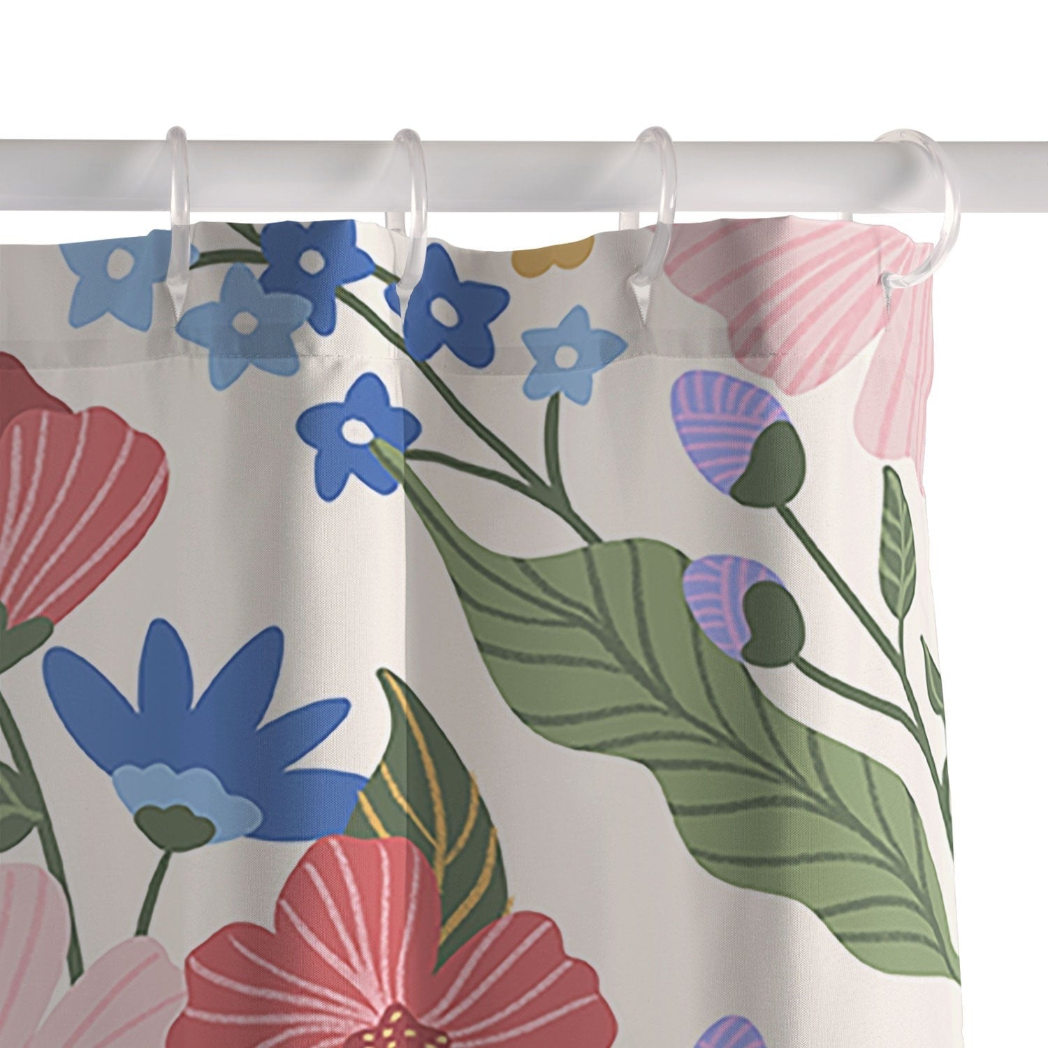 Design by Spark Wild Bloom Flowers Shower Curtain