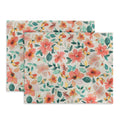 Ninola Design Botanic Retreat Tropical Whimsical Flowers Coral Green Placemat