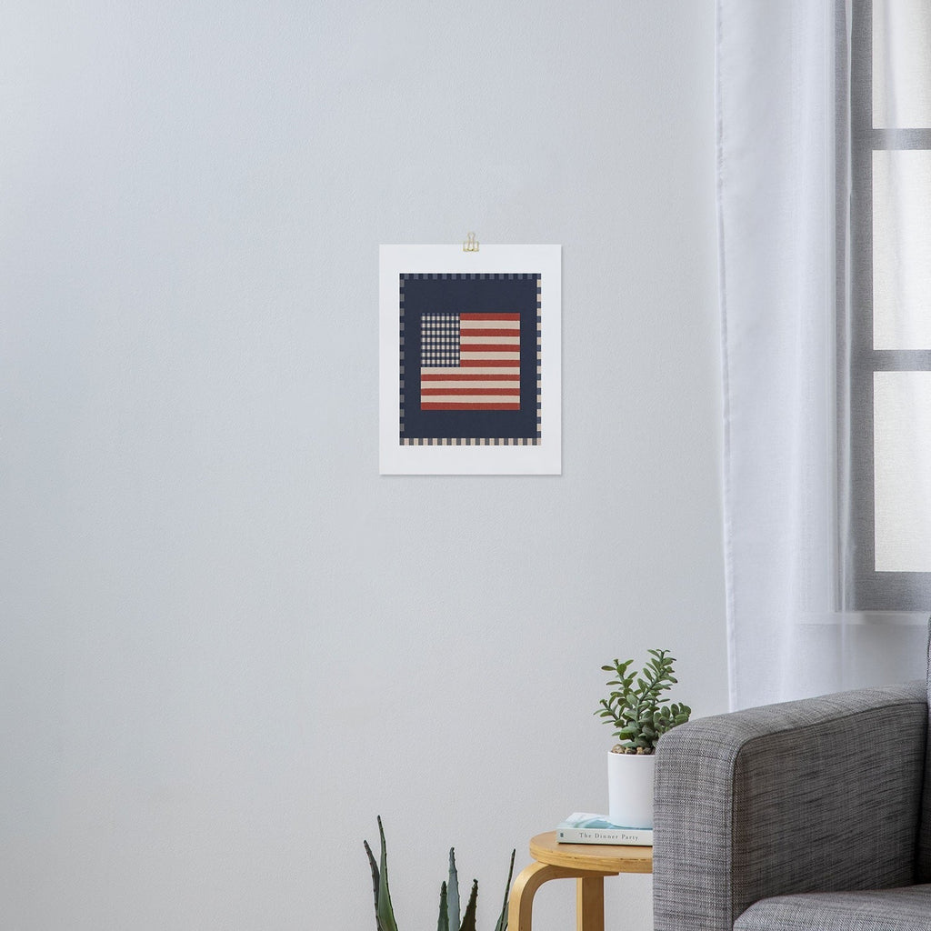 DENY Designs Gingham Flag Art Print