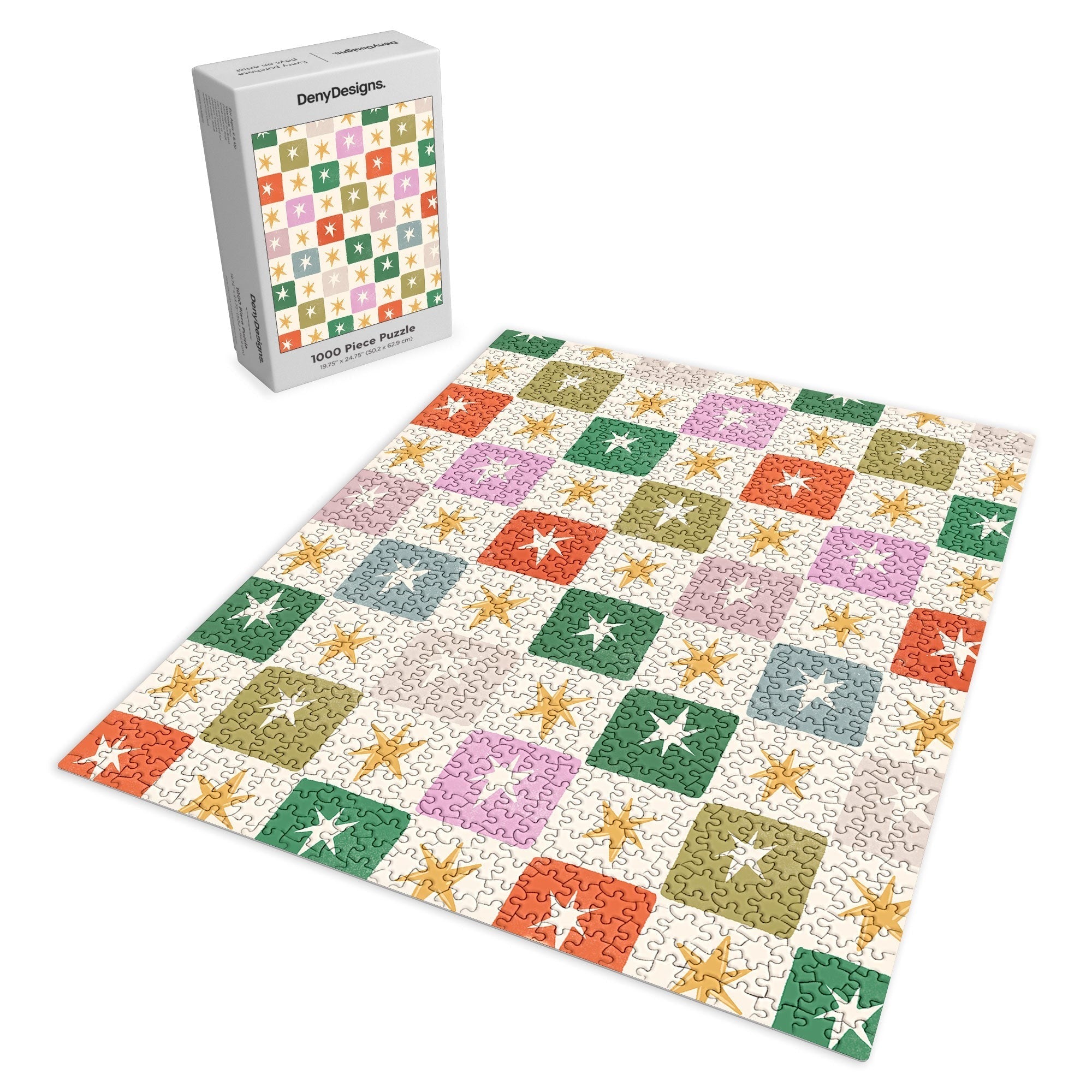LouBruzzoni Retro Star Block Pattern Puzzle