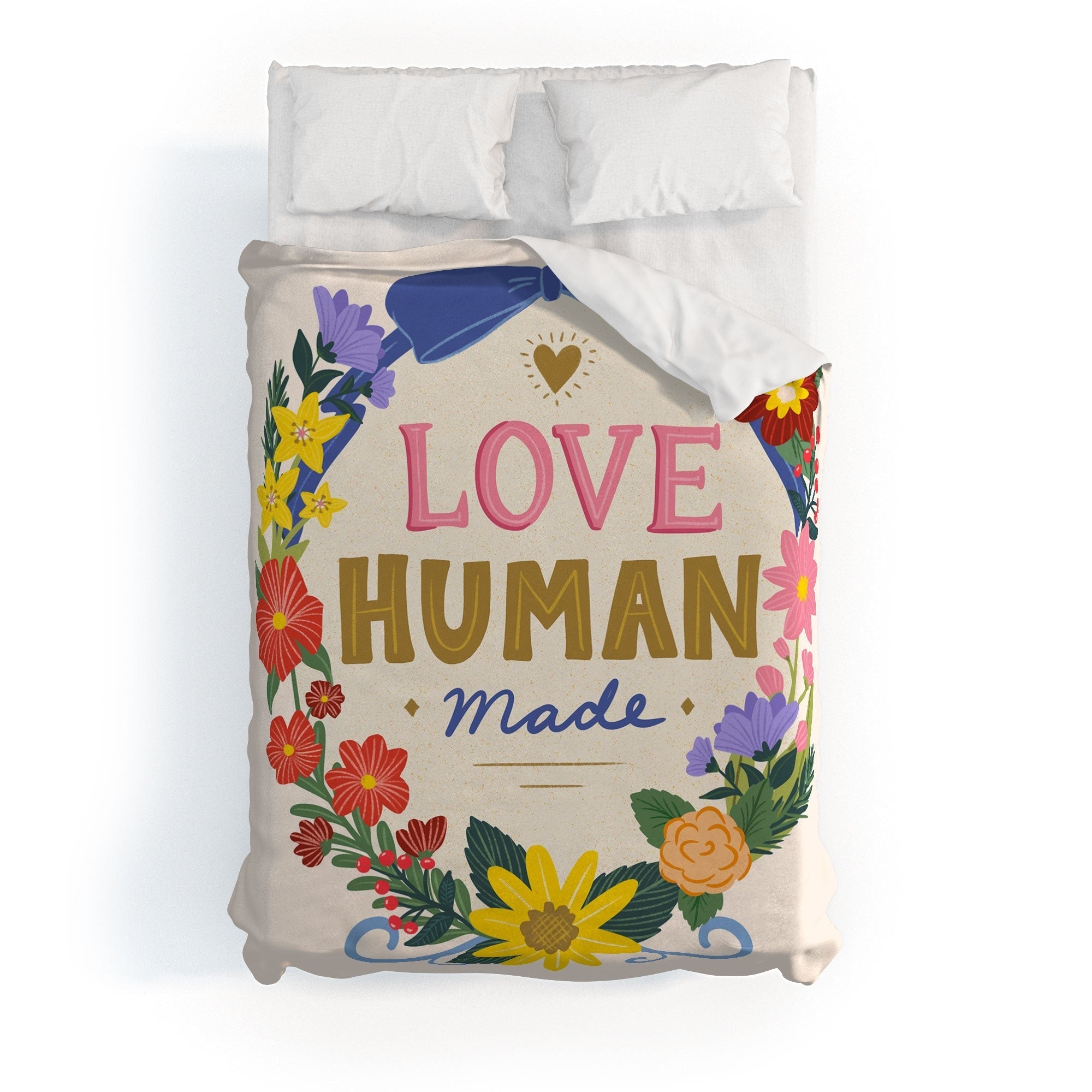 Design by Spark Love Human Made Floral Wreath Duvet Cover