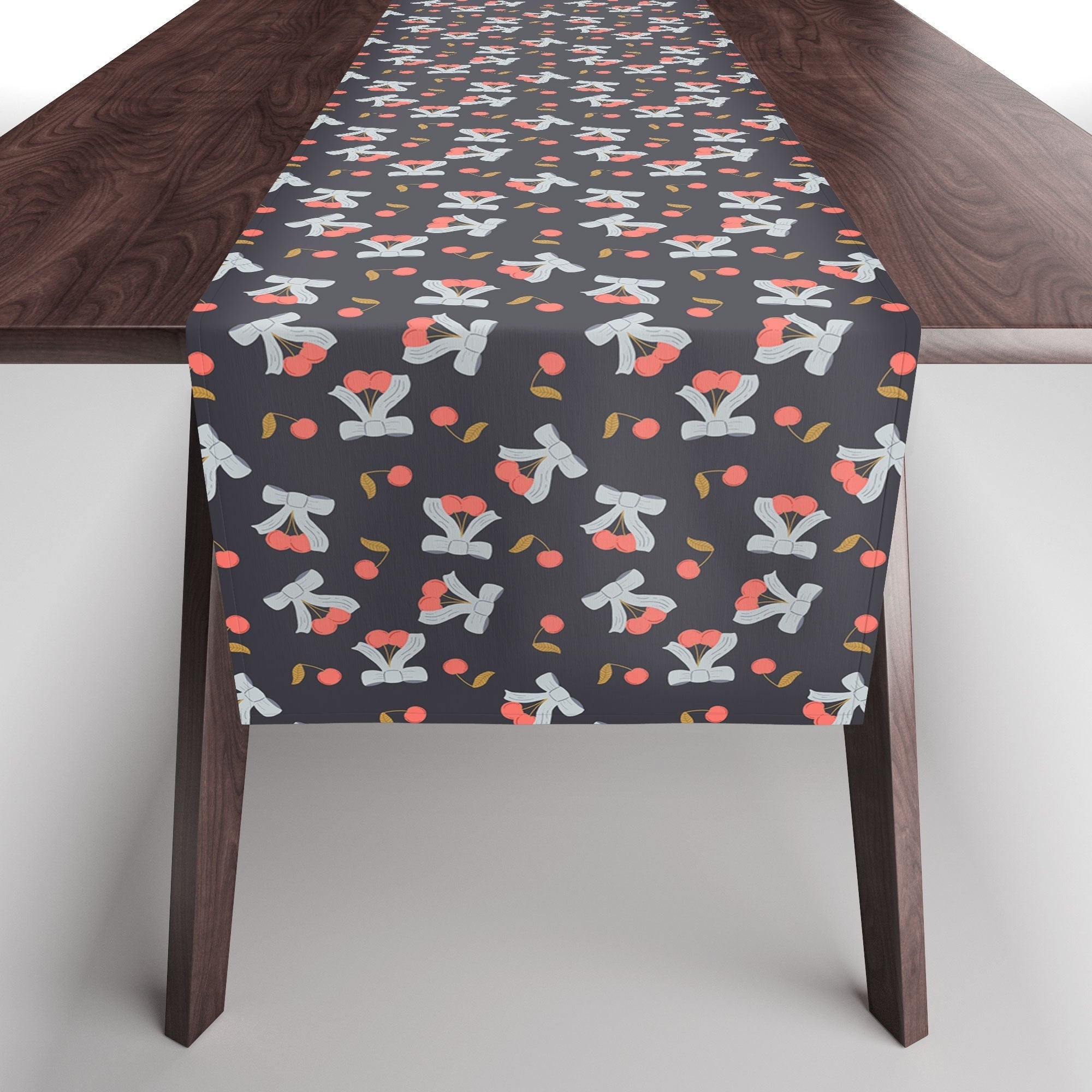 Jennifer Labre Cherries and Bows Table Runner