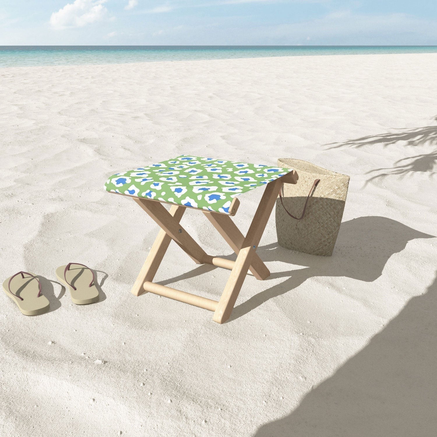 Avenie BR Cheetah Print Folding Stool
