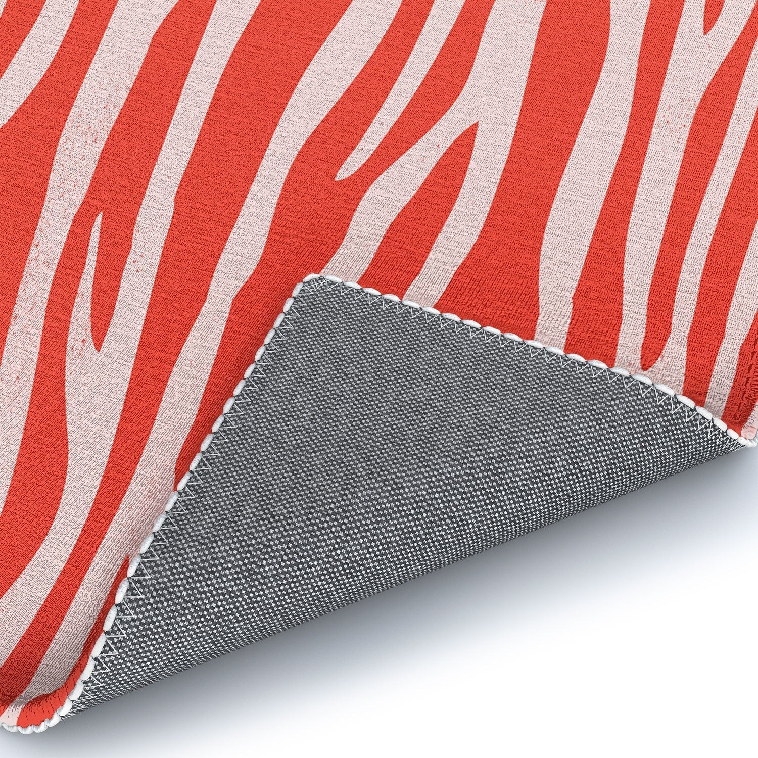 Avenie BR Red Zebra Stripe Area Rug