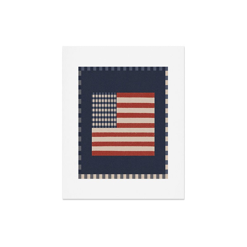 DENY Designs Gingham Flag Art Print
