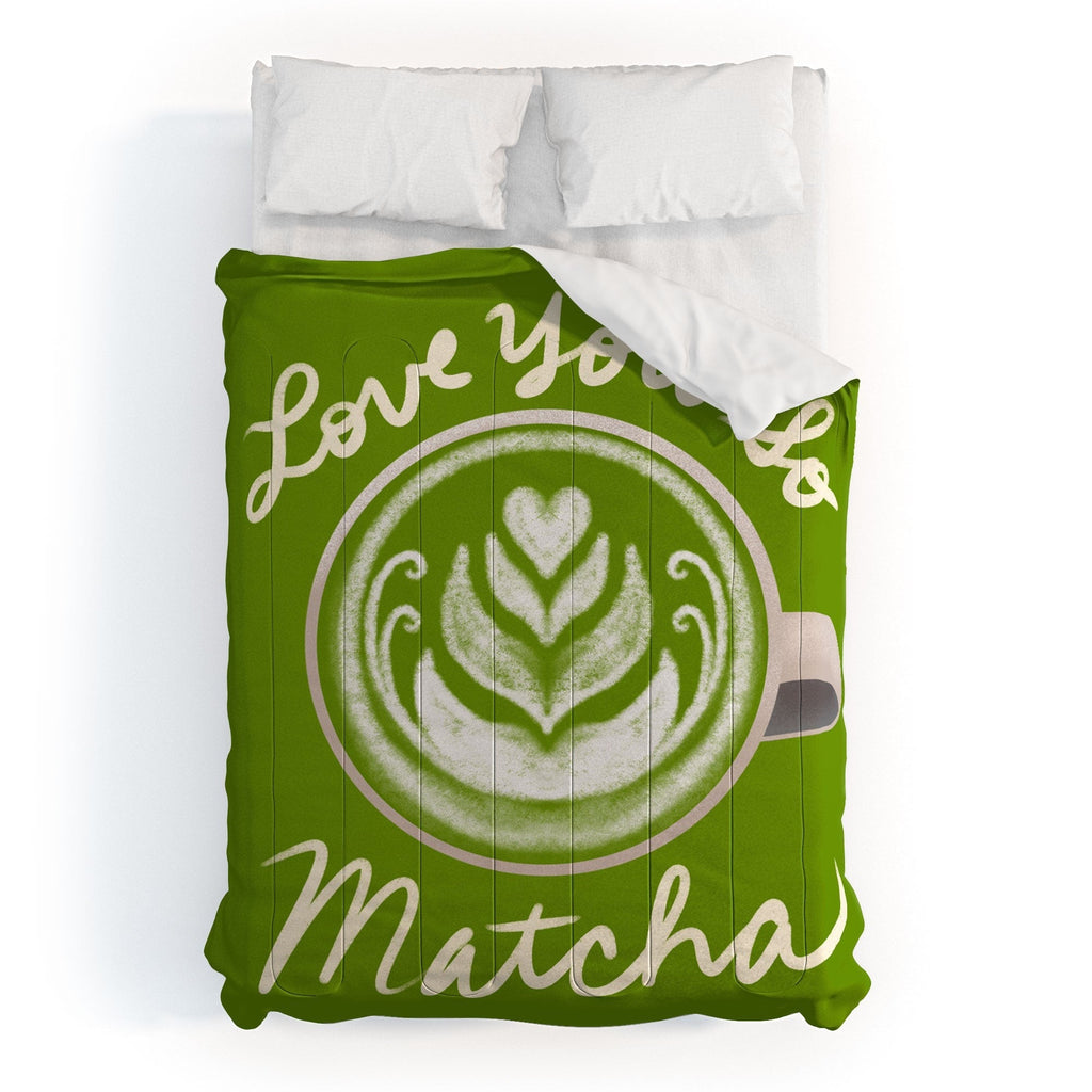 Design by Spark Love You So Matcha Comforter