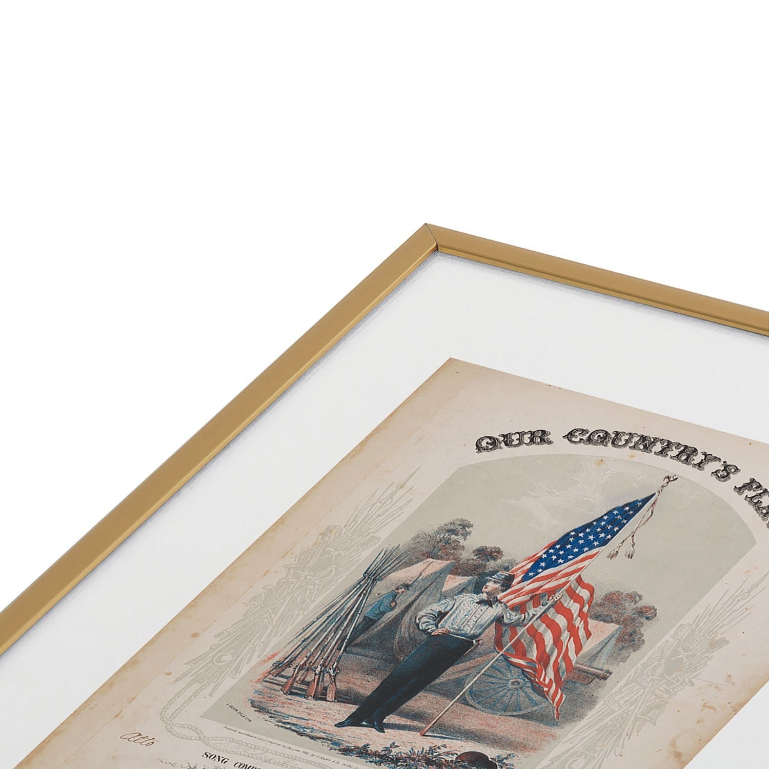 DENY Designs Our Country s Flag Metal Framed Art Print