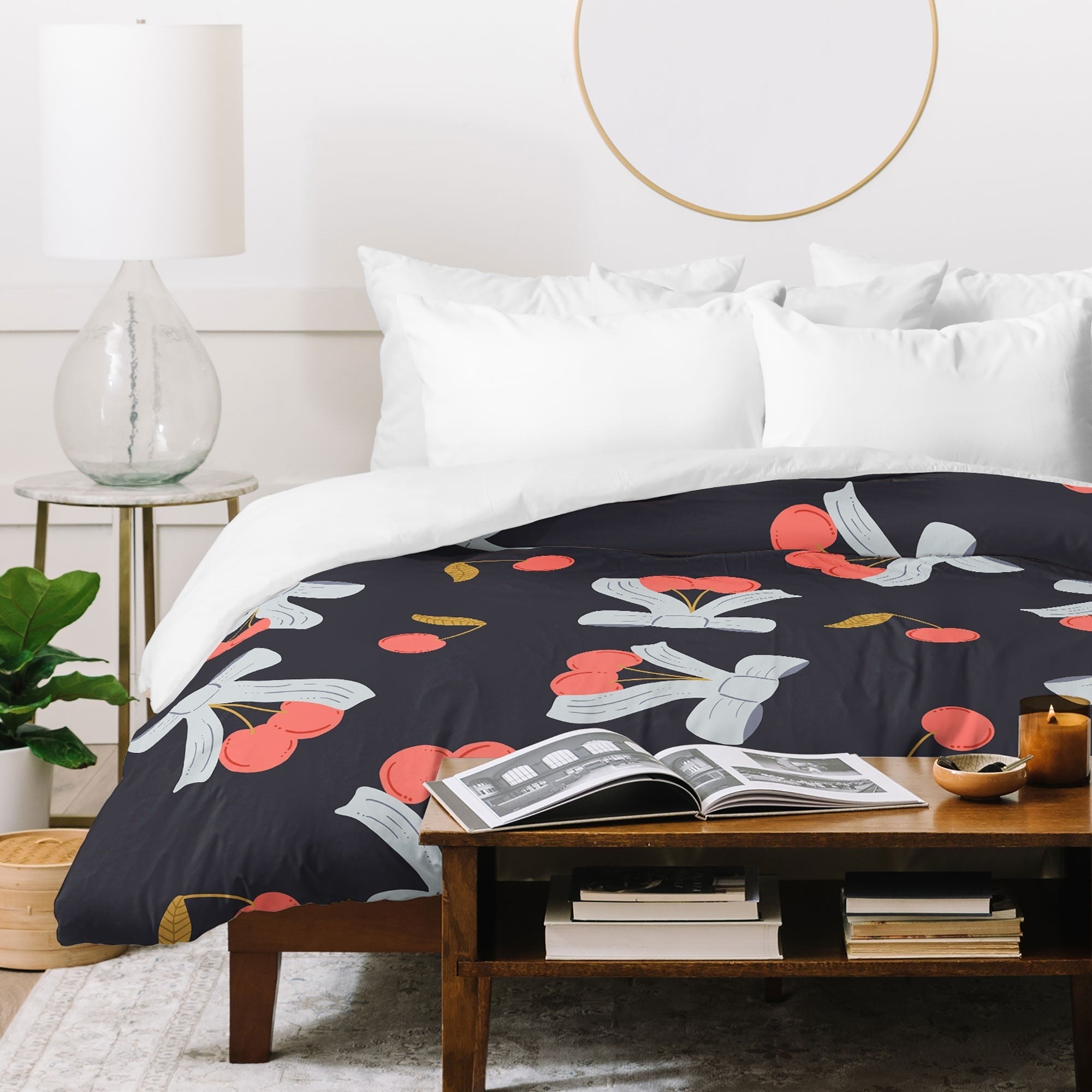 Jennifer Labre Cherries and Bows Duvet Cover