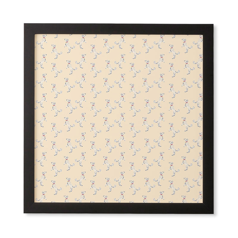 Esca Watercolors White Poodle Framed Wall Art