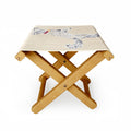 Esca Watercolors White Poodle Folding Stool