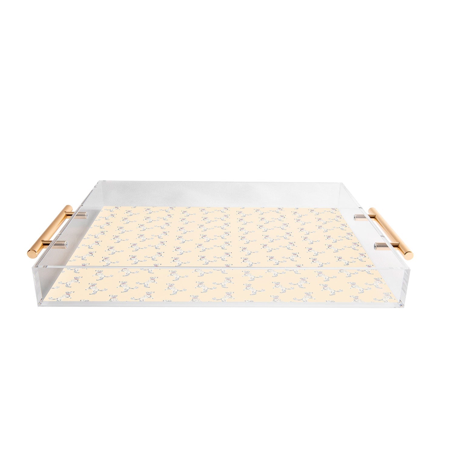Esca Watercolors White Poodle Acrylic Tray