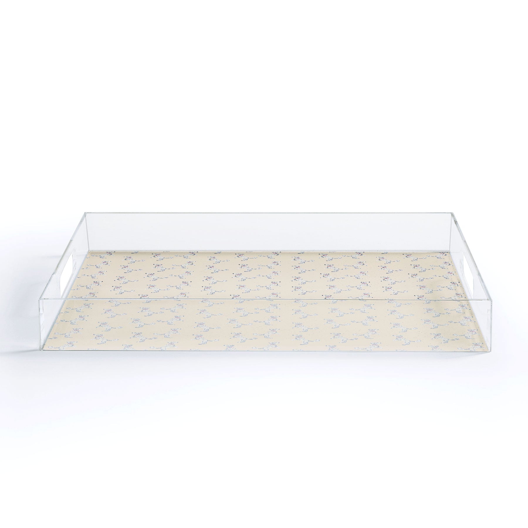 Esca Watercolors White Poodle Acrylic Tray