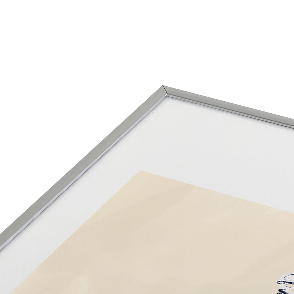 Esca Watercolors White Poodle Metal Framed Art Print
