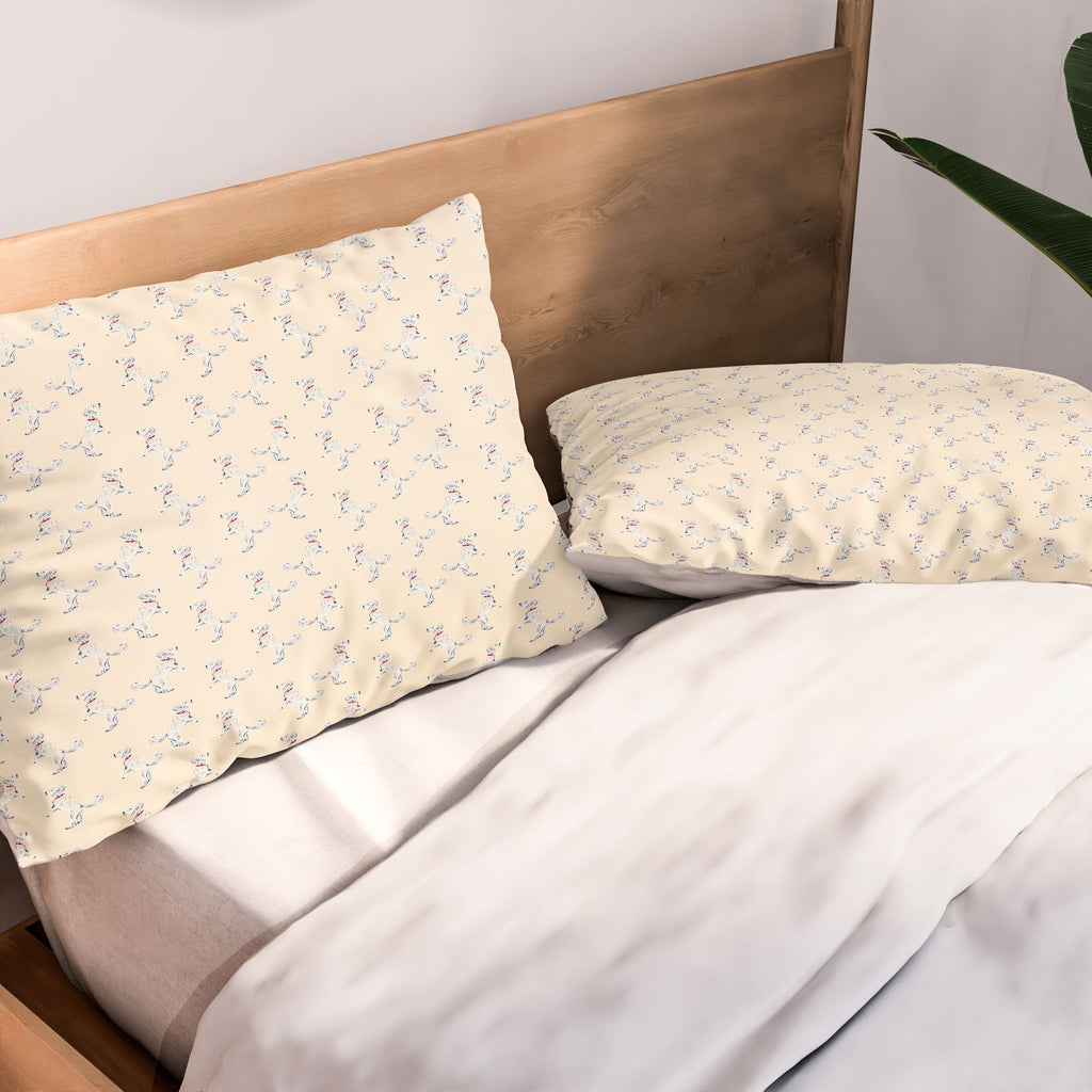 Esca Watercolors White Poodle Pillow Shams