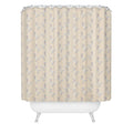 Esca Watercolors White Poodle Shower Curtain