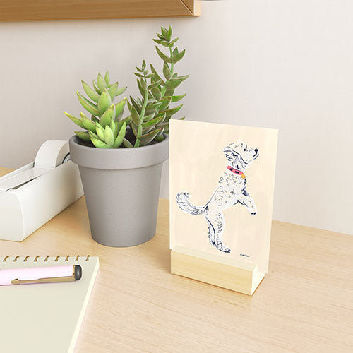 Esca Watercolors White Poodle Mini Art Print