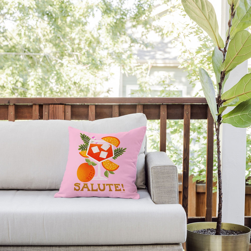 Jessica Molina Orange Spritz Outdoor Throw Pillow