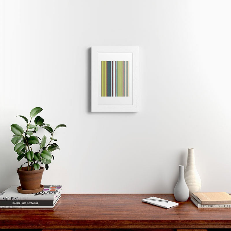 Marta Barragan Camarasa Colorful Stripe Delight Framed Art Print