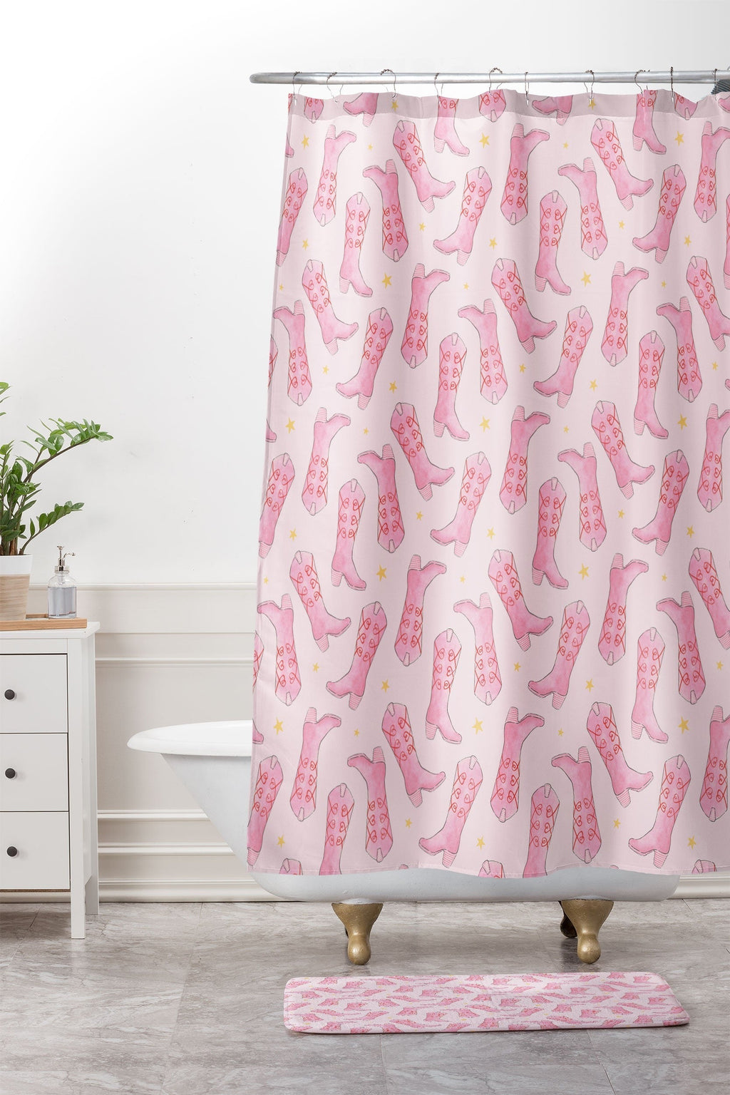 Love_Ryming Stars and Boots Memory Foam Bath Mat