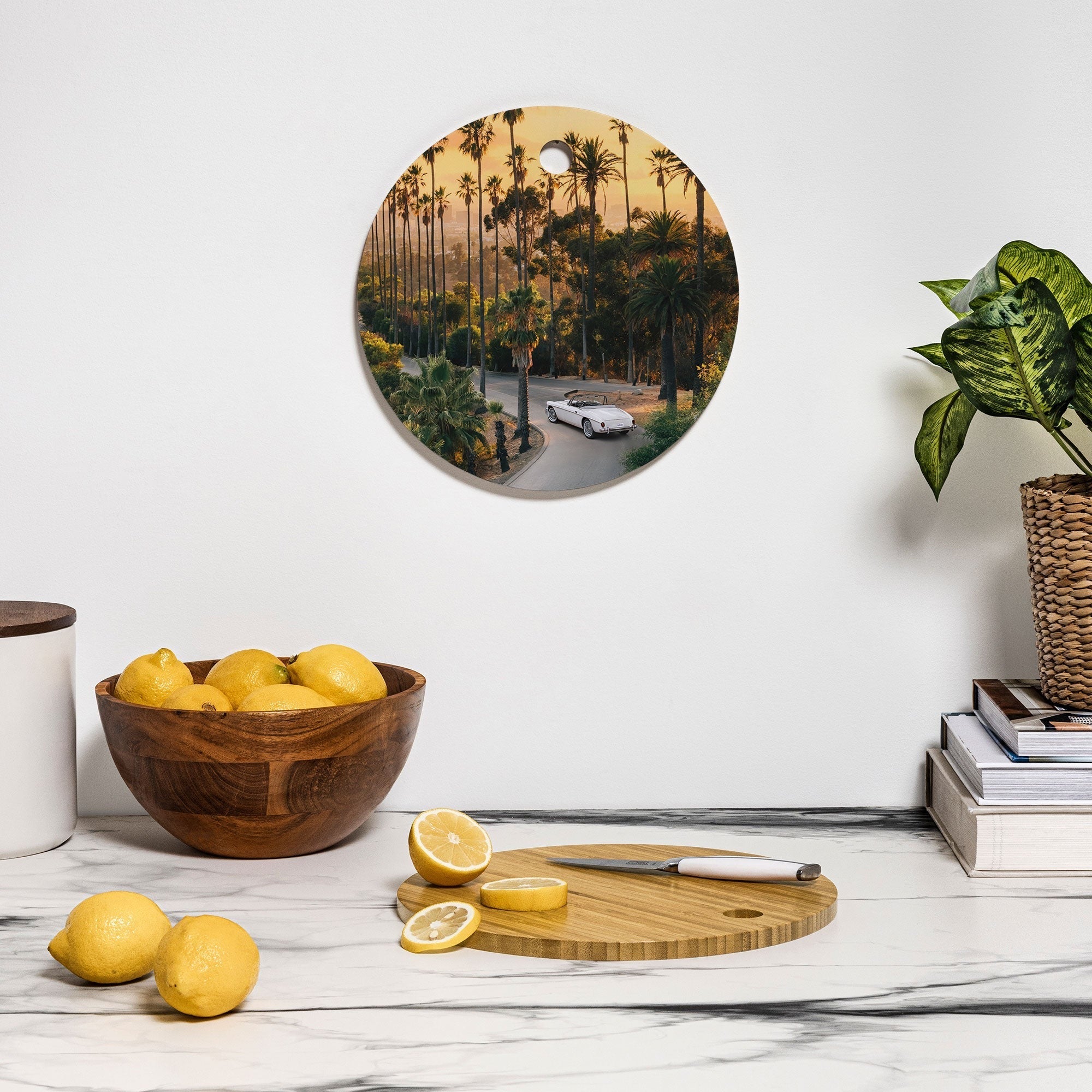 Gal Design Sunset Blvd Cutting Board Round