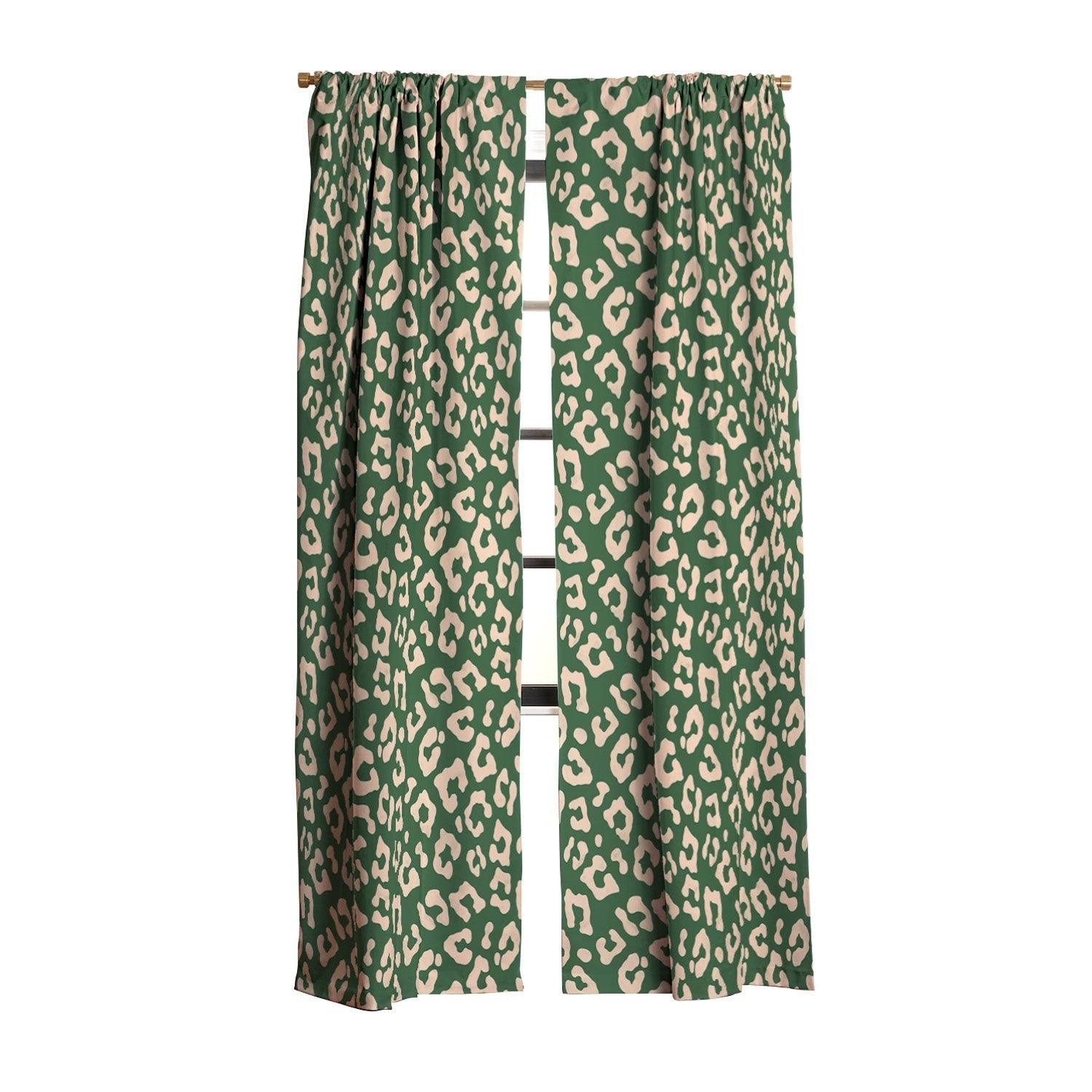 Avenie BR Cheetah Print In Green Blackout Non Repeat