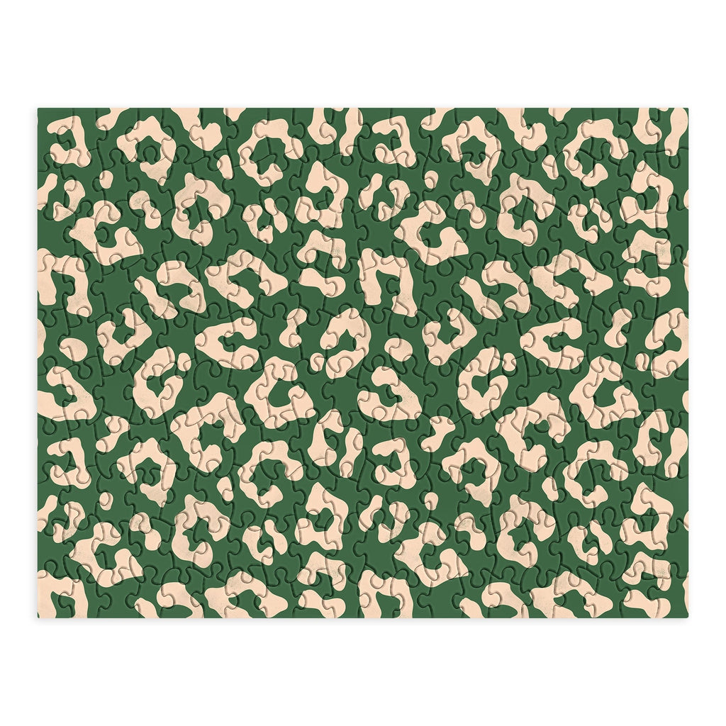 Avenie BR Cheetah Print In Green Puzzle