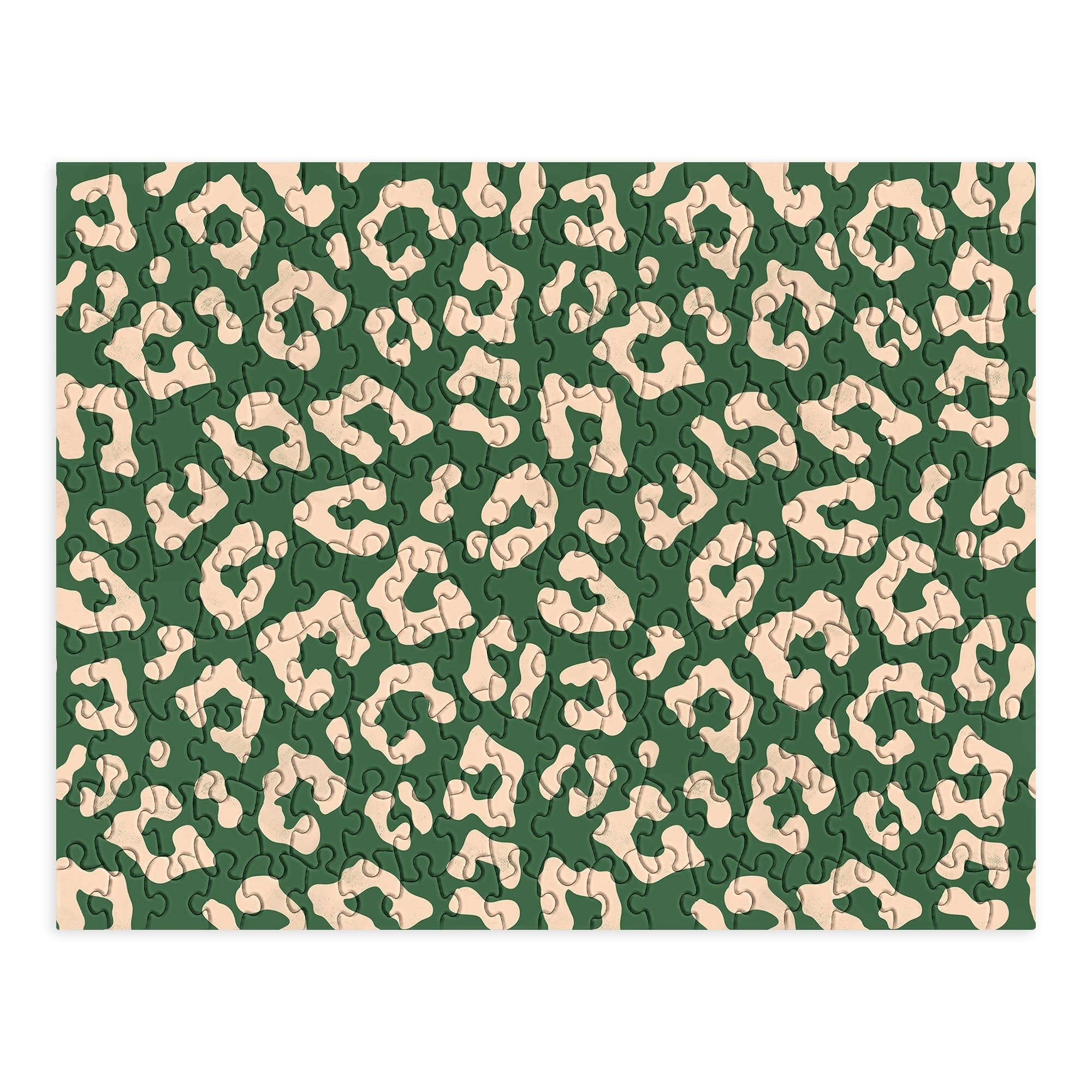 Avenie BR Cheetah Print In Green Puzzle