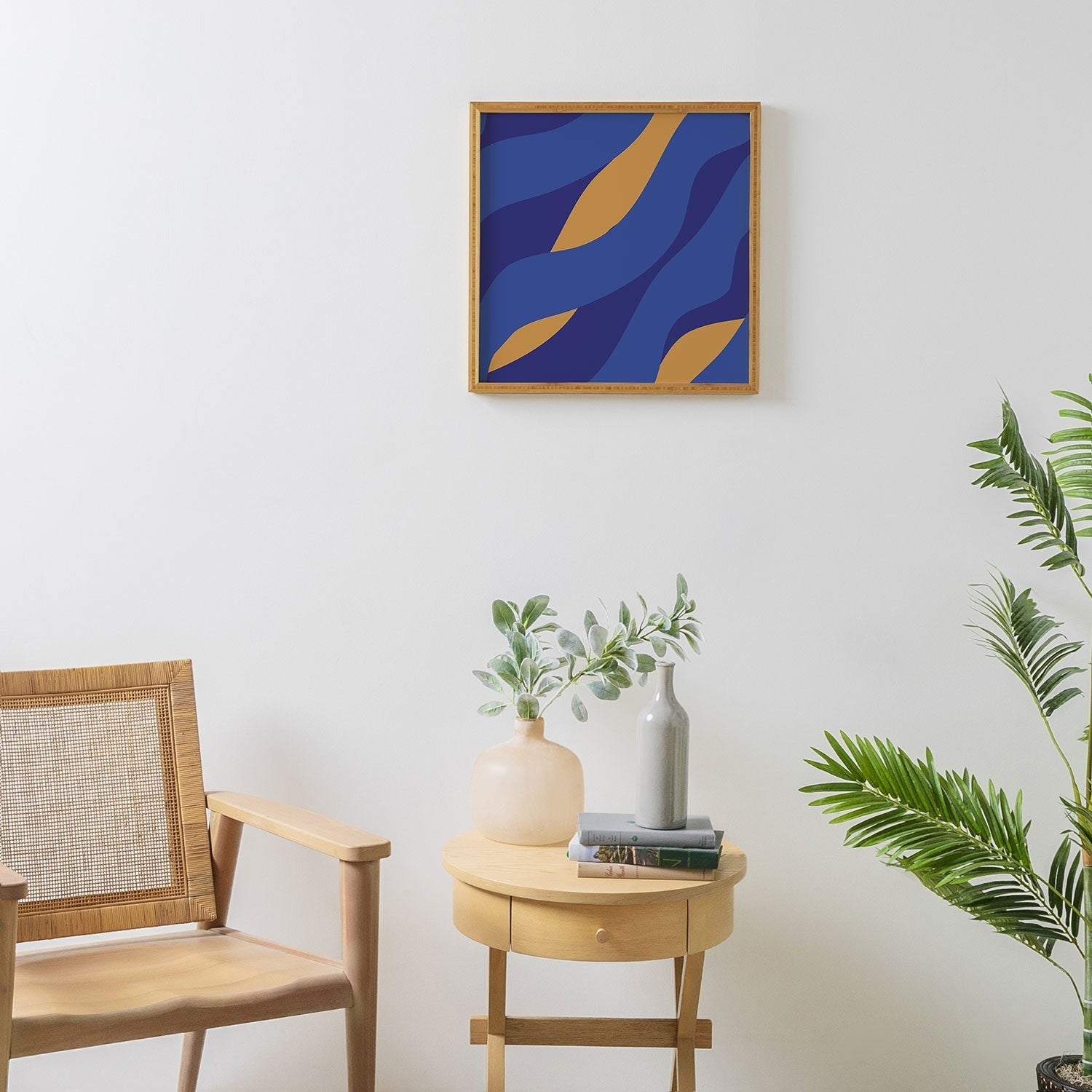 Camilla Foss Pebbles in Stream Framed Wall Art