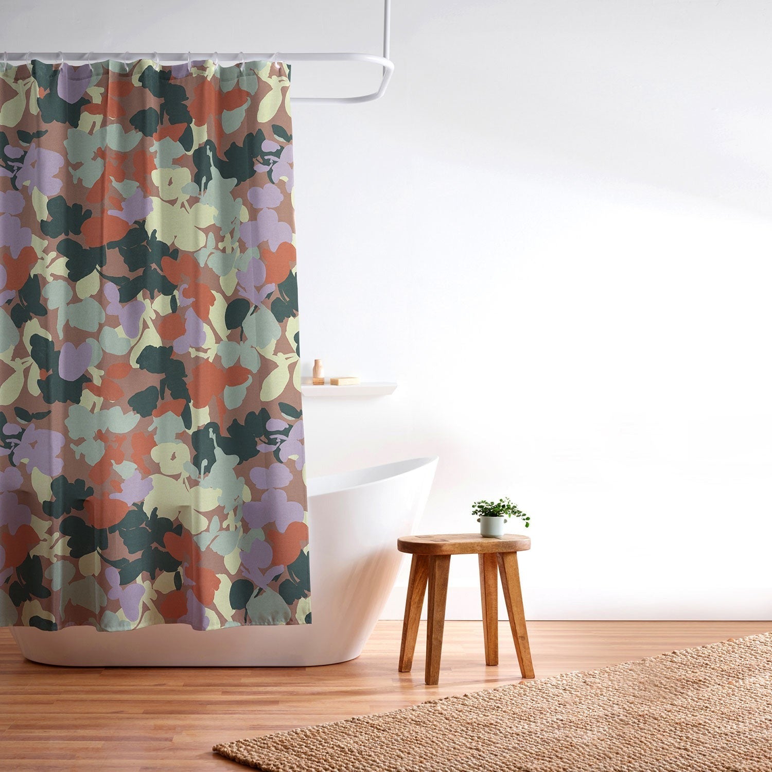 Marta Barragan Camarasa Retro Bloom Medley Shower Curtain