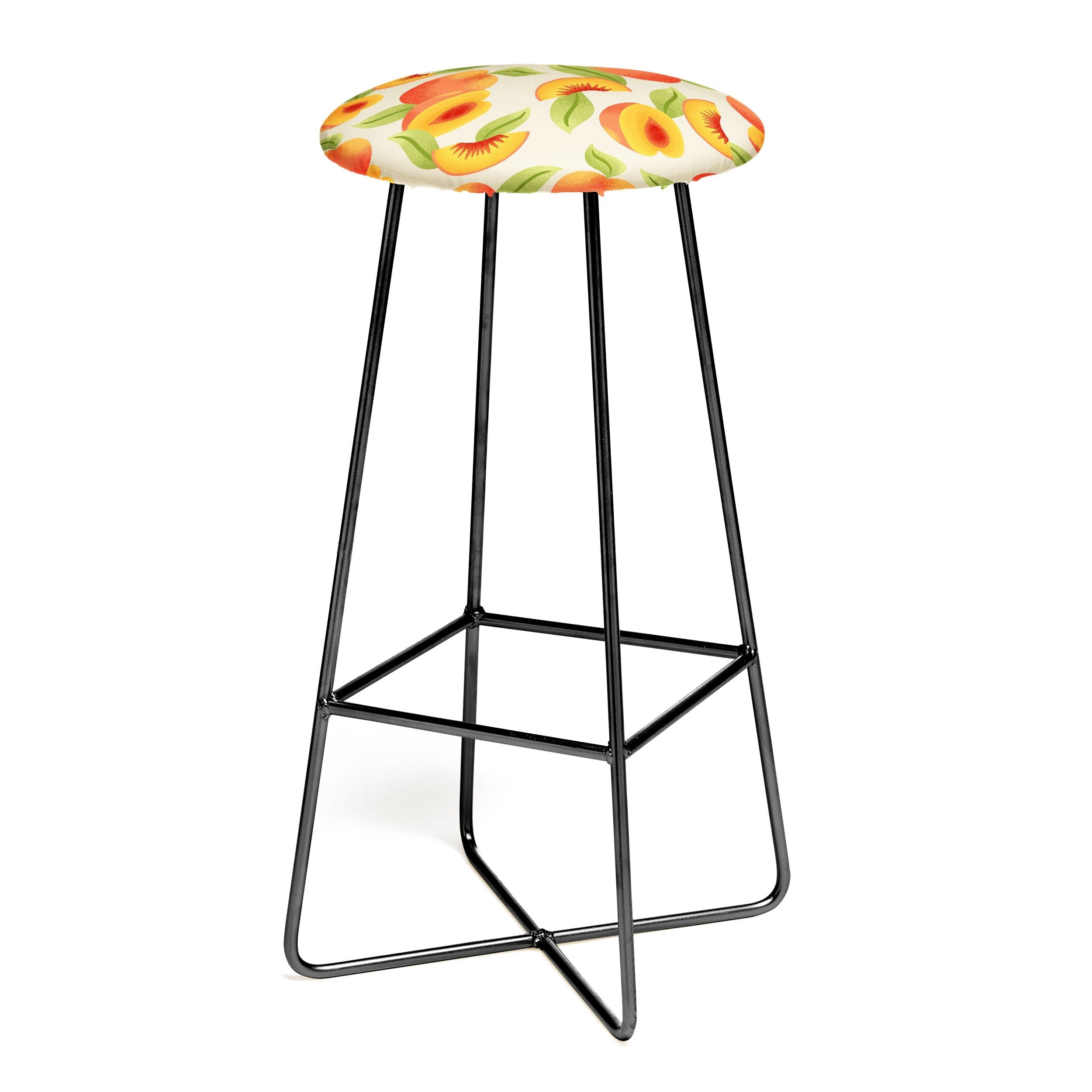 Jessica Molina Peach Pattern Bar Stool