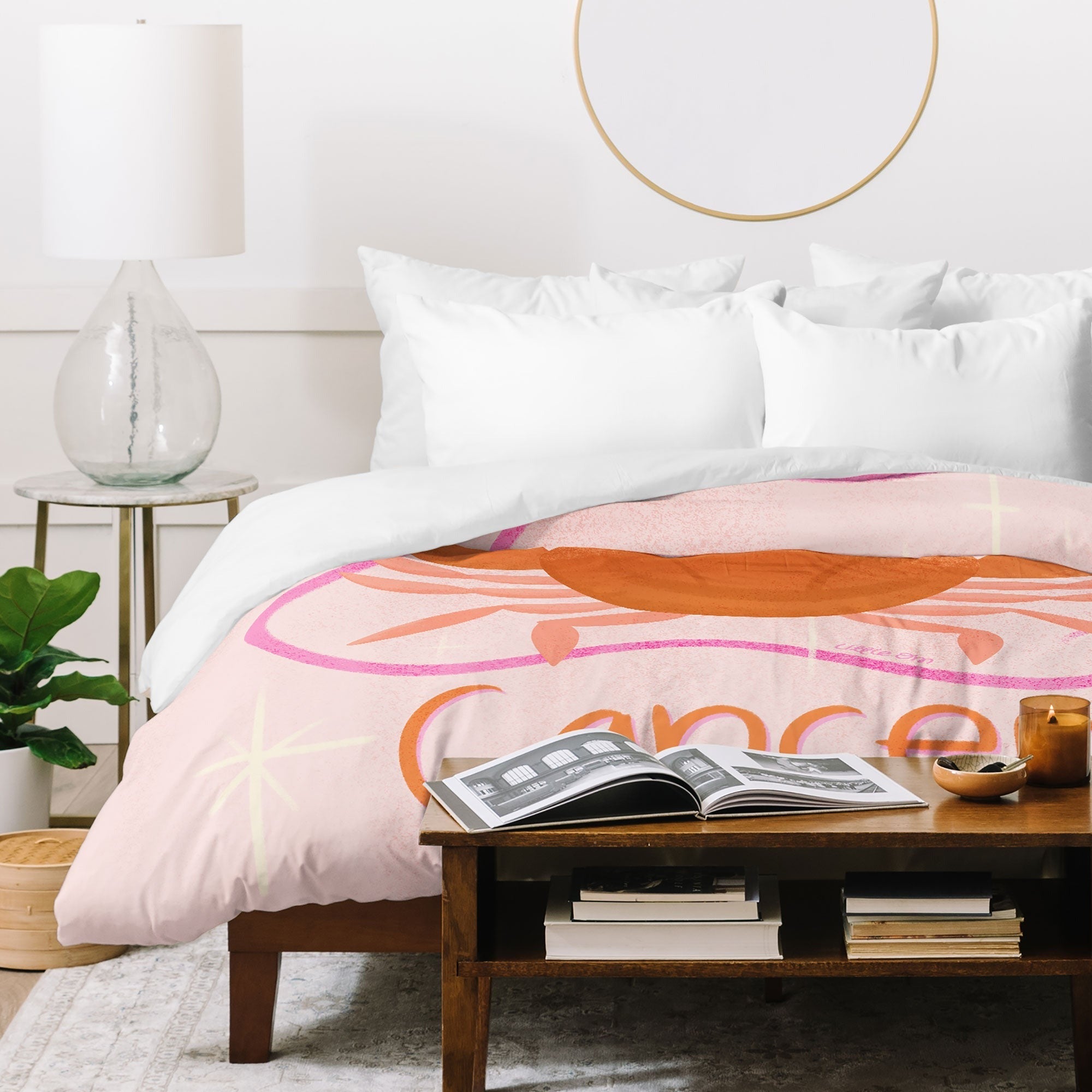 Little Om Zodiac Signs Cancer Duvet Cover